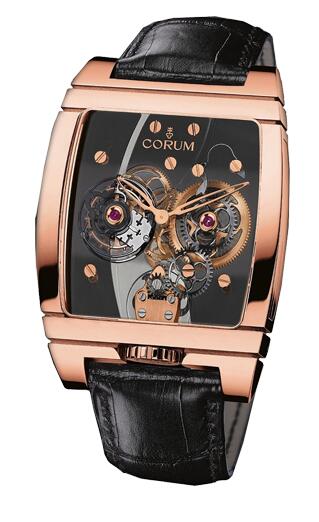 Review Copy Corum Golden Bridge Golden Tourbillon Panoramique Grey Sapphire Watch 382.870.55/0F01 0000